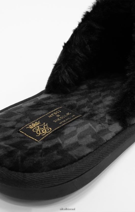 SikSilk x הַנעָלָה 008V2F23 נעלי בית שחורות של מסי גברים