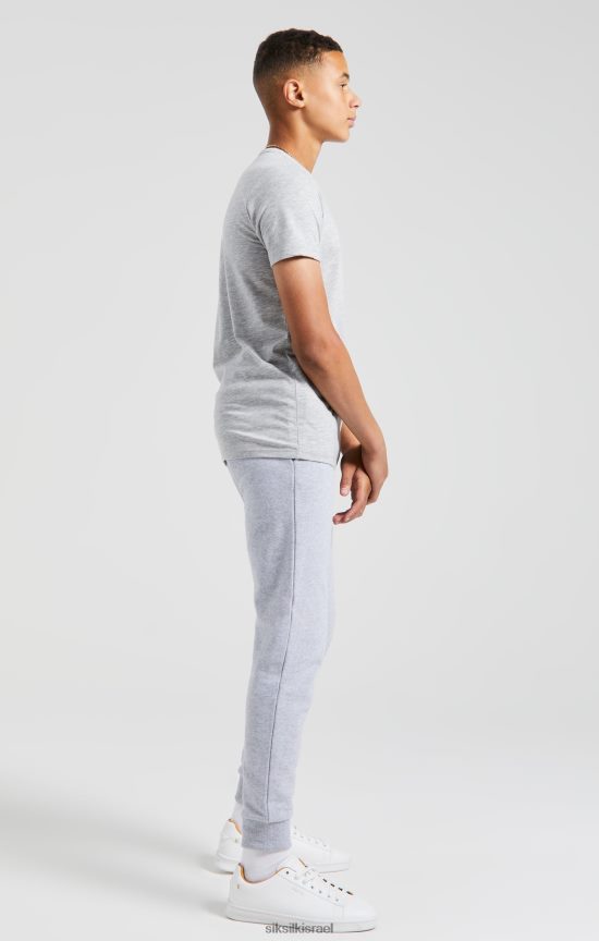 SikSilk x לבוש 008V2F281 חולצת כושר של messi grey marl בנים