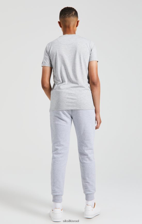 SikSilk x לבוש 008V2F281 חולצת כושר של messi grey marl בנים