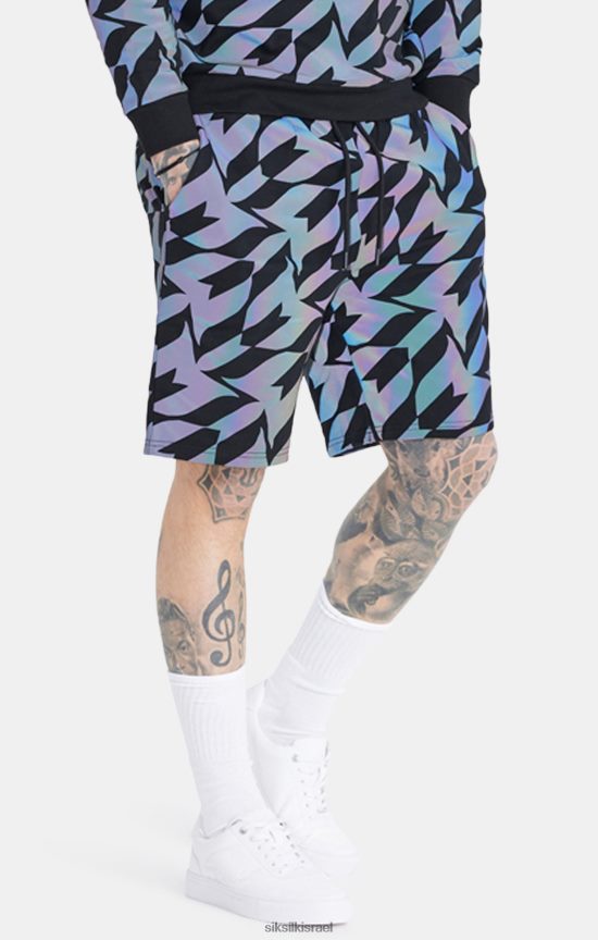SikSilk x לבוש 008V2F580 מסי שחור ססגוני קצר גברים