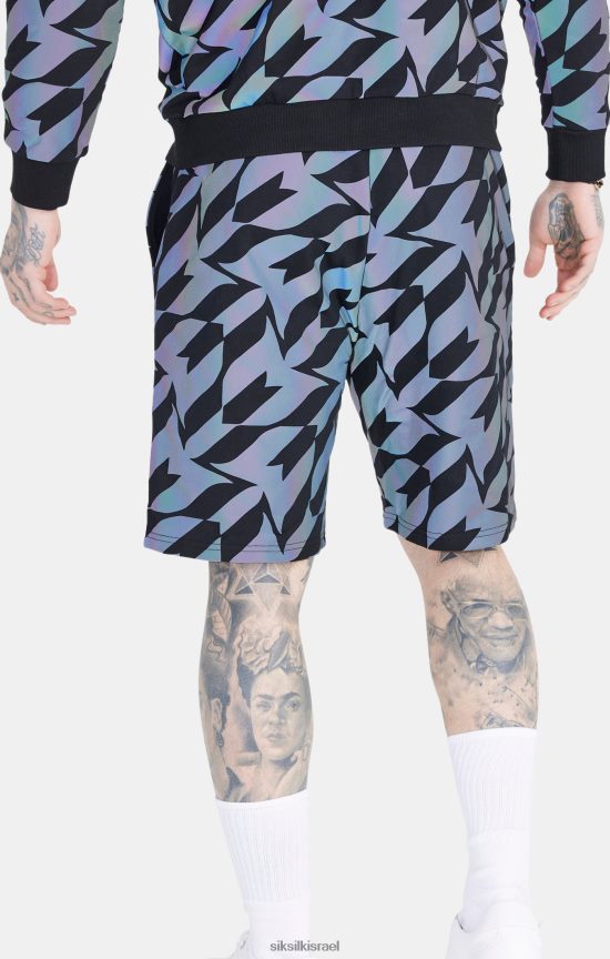 SikSilk x לבוש 008V2F580 מסי שחור ססגוני קצר גברים