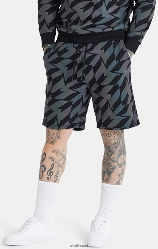 SikSilk x לבוש 008V2F580 מסי שחור ססגוני קצר גברים