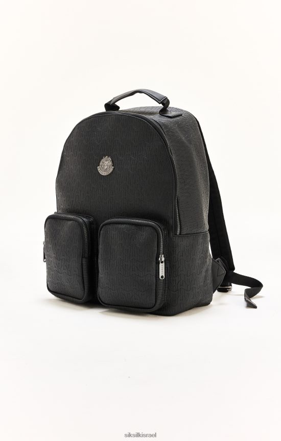 SikSilk x תיק 008V2F618 תיק גב ממותג messi black pu לִשְׁנֵי הַמִינִים