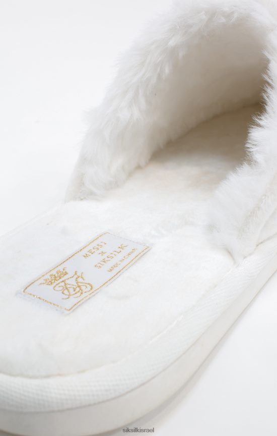SikSilk x הַנעָלָה 008V2F8 נעלי בית לבנים של מסי גברים