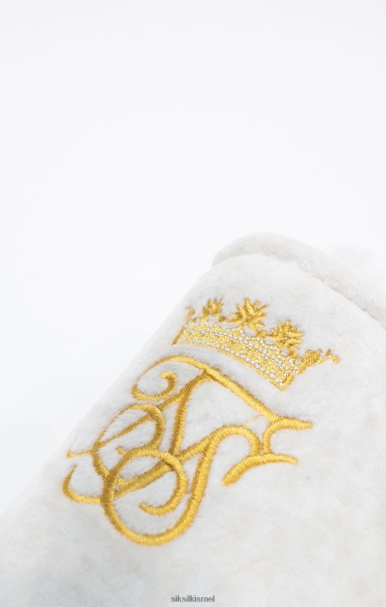 SikSilk x הַנעָלָה 008V2F8 נעלי בית לבנים של מסי גברים